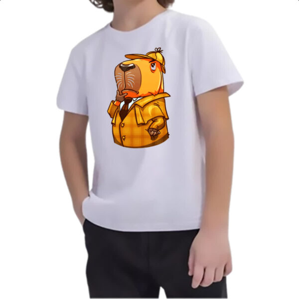 Camiseta Infanto Juvenil Capivara Holmes - Imagem 2