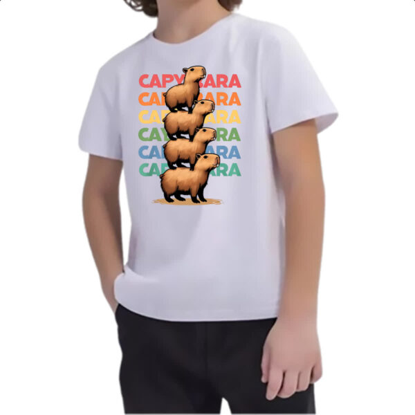 Camiseta Infanto Juvenil Capivara funny - Imagem 2