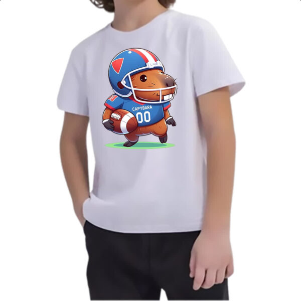 Camiseta Infanto Juvenil Capivara futebol americano - Imagem 2