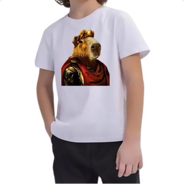 Camiseta Infanto Juvenil Capivara imperador - Imagem 2