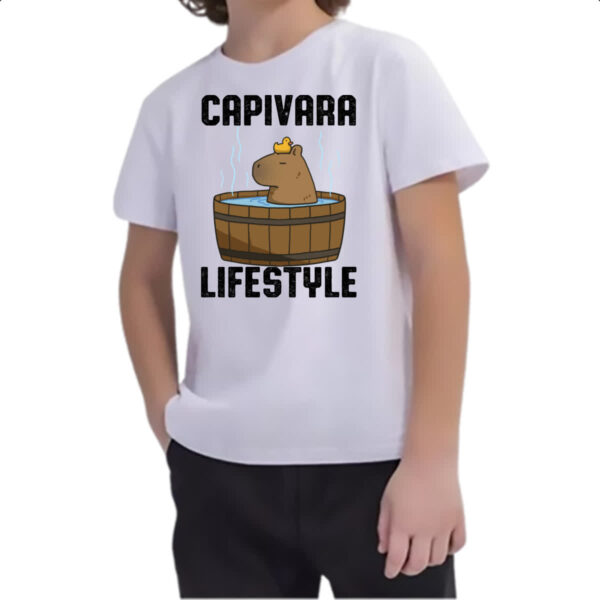 Camiseta Infanto Juvenil Capivara lifestyle - Imagem 2