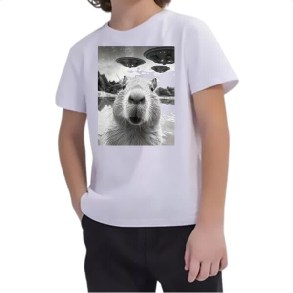 Camiseta Infanto Juvenil Capivara UFOs - Imagem 2