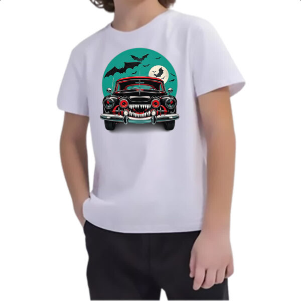 Camiseta Infanto Juvenil Carro monstro - Imagem 2