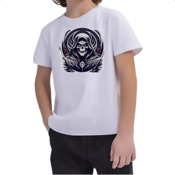 Camiseta Infanto Juvenil Caveira Dark Terror - Imagem 2
