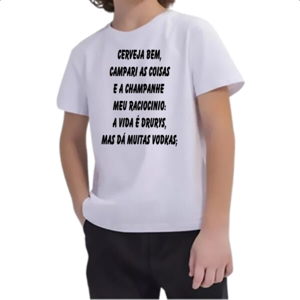 Camiseta Infanto Juvenil Cerveja bem - Imagem 2