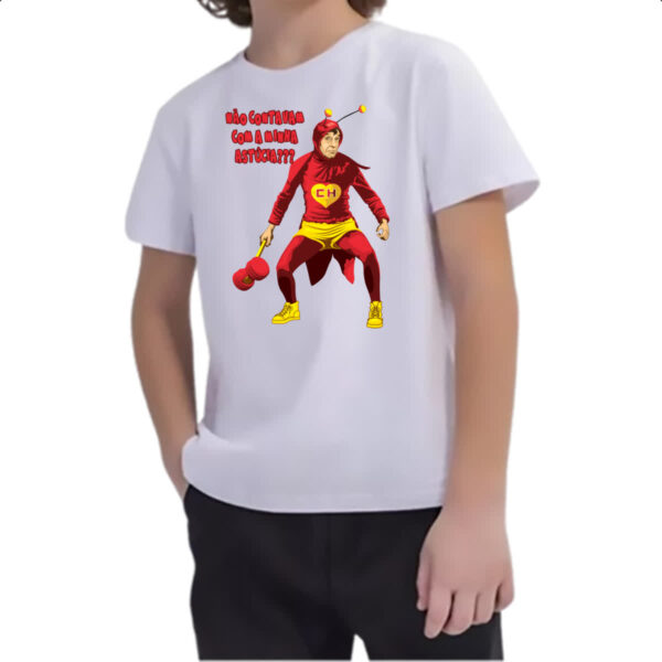 Camiseta Infanto Juvenil Chapolin nao contavam com minha astucia - Imagem 2