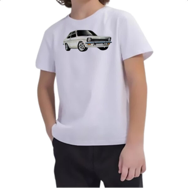 Camiseta Infanto Juvenil Chevette Tubarao Branco - Imagem 2