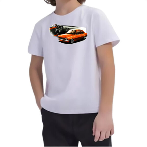 Camiseta Infanto Juvenil Chevette primeira geracao Vermelho - Imagem 2