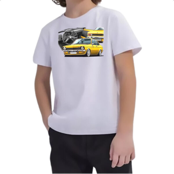 Camiseta Infanto Juvenil Chevette primeira geracao amarelo - Imagem 2