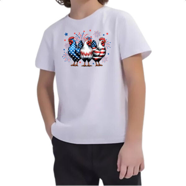 Camiseta Infanto Juvenil Chicken EUA - Imagem 2