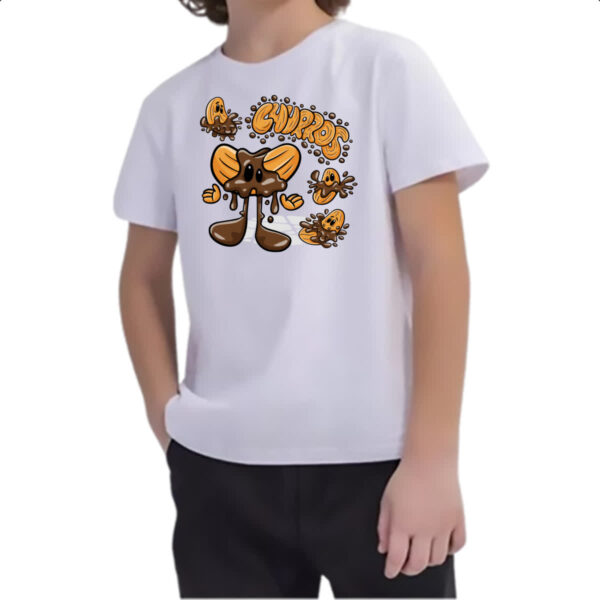 Camiseta Infanto Juvenil Churros chocolate splash - Imagem 2