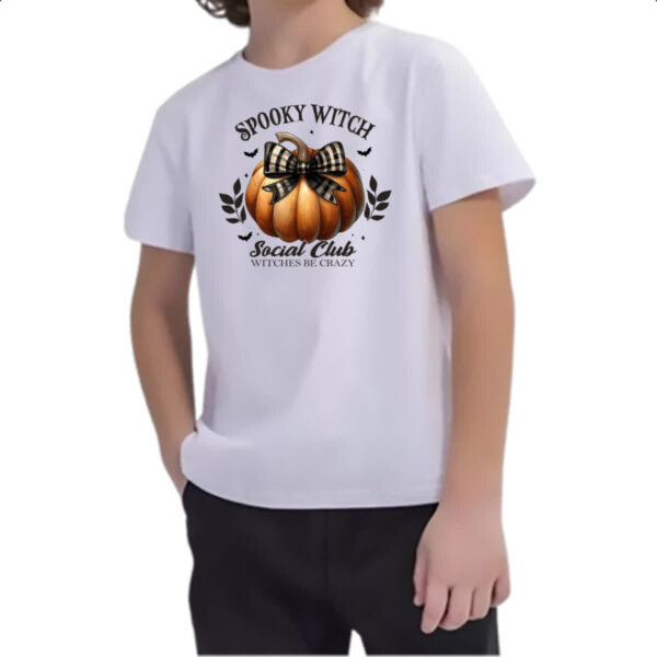 Camiseta Infanto Juvenil Clube social de bruxas assustadoras - Imagem 2