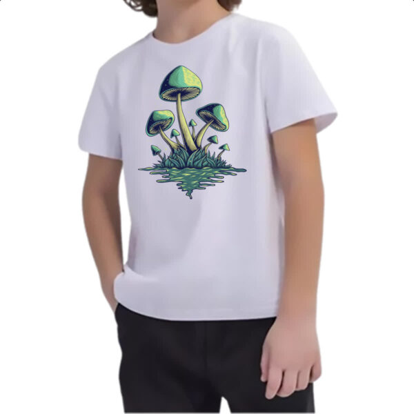 Camiseta Infanto Juvenil Cogumelos - Imagem 2
