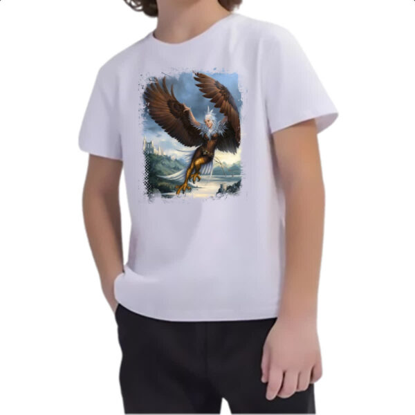 Camiseta Infanto Juvenil Criatura Mitologica Harpia 01 - Imagem 2