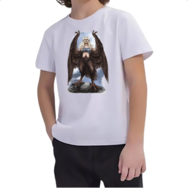 Camiseta Infanto Juvenil Criatura Mitologica Harpia 03 - Imagem 2