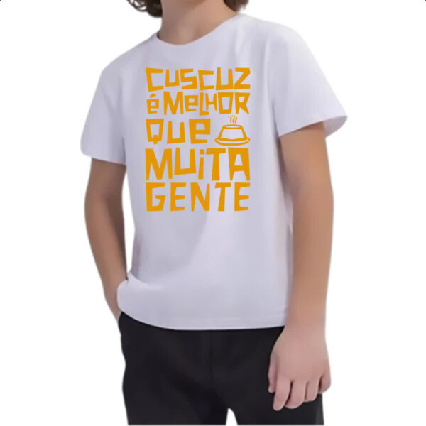 Camiseta Infanto Juvenil Cuscuz melhor que gente - Imagem 2