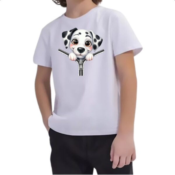 Camiseta Infanto Juvenil Dalmata no Ziper - Imagem 2