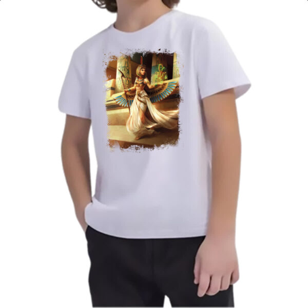 Camiseta Infanto Juvenil Deusa Isis Ilustracao - Imagem 2