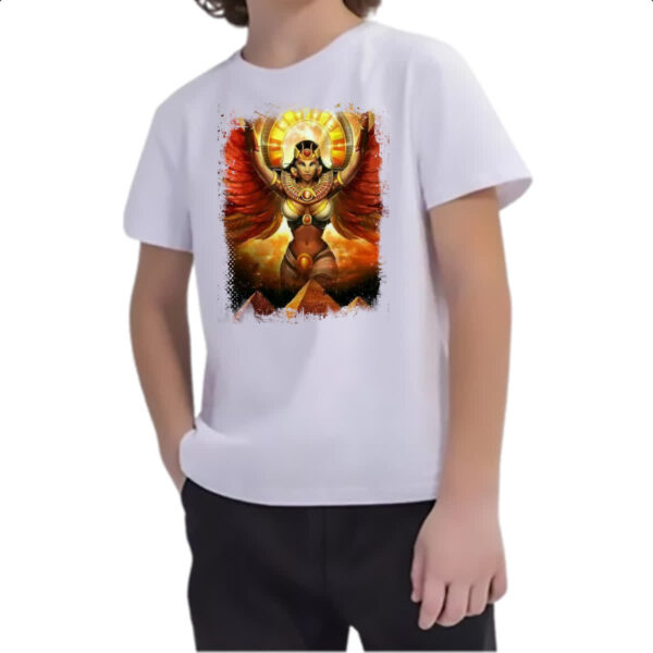Camiseta Infanto Juvenil Deusa Isis Sobre o Egito - Imagem 2