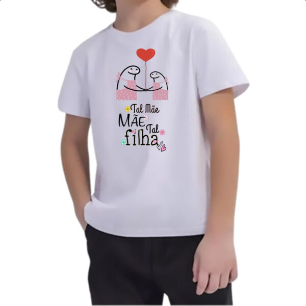 Camiseta Infanto Juvenil Dia das maes Flork Tal mae tal filha - Imagem 2
