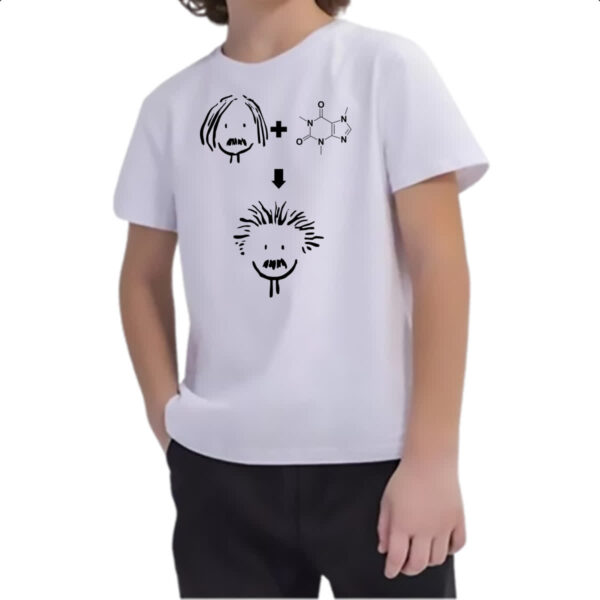 Camiseta Infanto Juvenil Albert Einstein Cafeina - Imagem 2