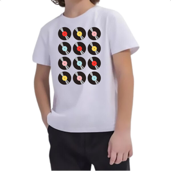 Camiseta Infanto Juvenil Disco de vinil nostalgia - Imagem 2