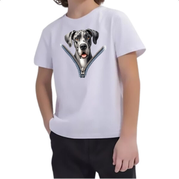 Camiseta Infanto Juvenil Dog Alemao no Ziper - Imagem 2