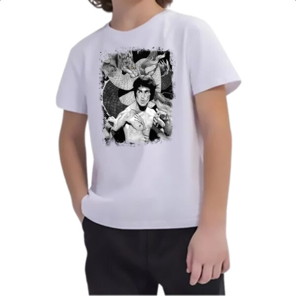 Camiseta Infanto Juvenil Dragao Bruce Lee - Imagem 2