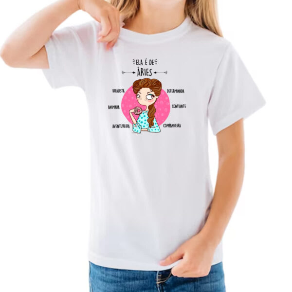 Camiseta Infanto Juvenil Ela e de Aries - Imagem 3