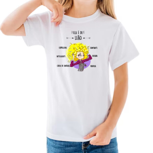 Camiseta Infanto Juvenil Ela e de Leao - Imagem 3