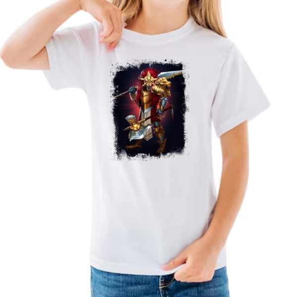 Camiseta Infanto Juvenil Empires and Puzzles Heroi Aruna Traje - Imagem 3