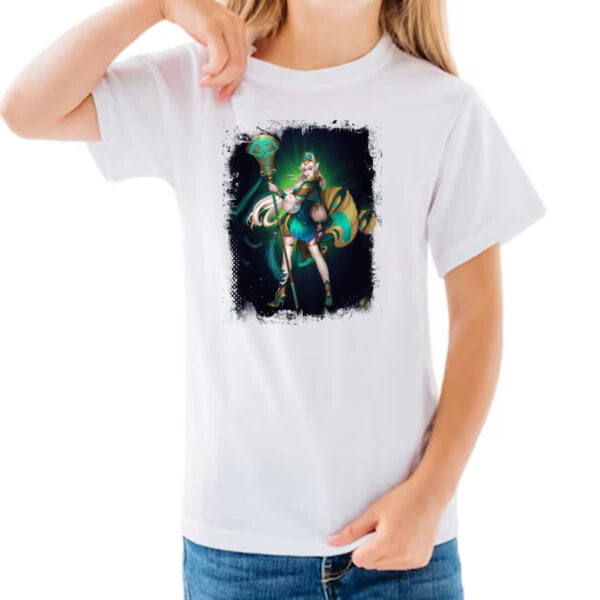 Camiseta Infanto Juvenil Empires and Puzzles Heroi Kadilen Traje - Imagem 3