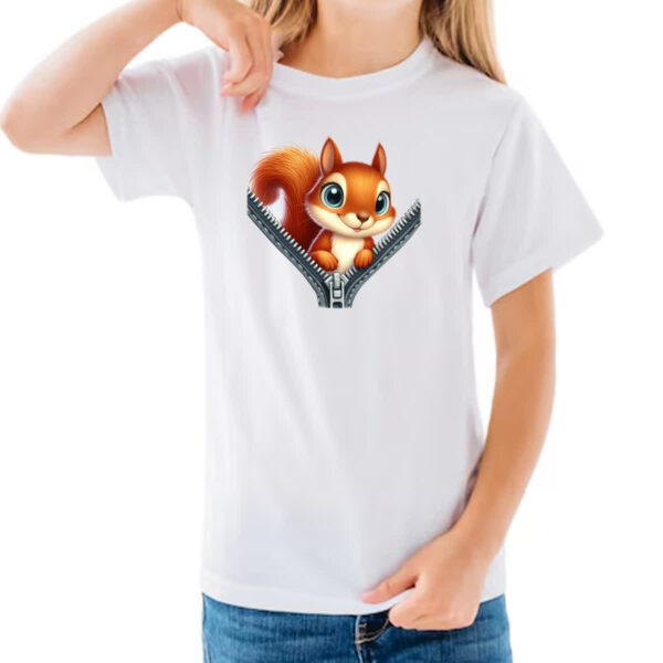 Camiseta Infanto Juvenil Esquilo no ziper - Imagem 3