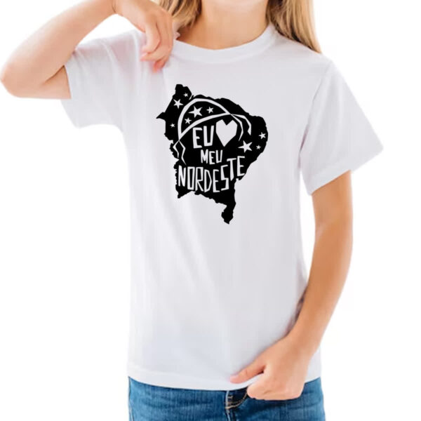 Camiseta Infanto Juvenil Eu amo meu nordeste - Imagem 3