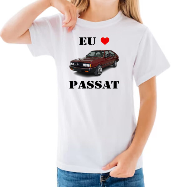 Camiseta Infanto Juvenil Eu amo passat Vermelho - Imagem 3