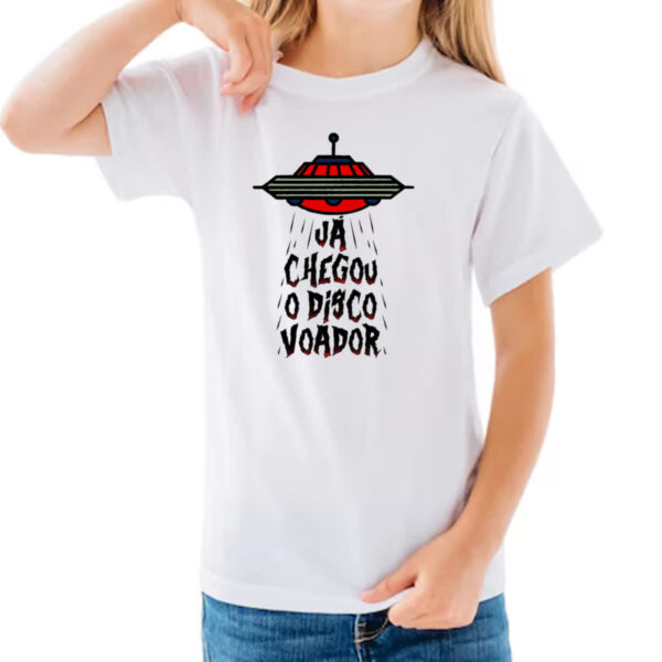 Camiseta Infanto Juvenil Ja chegou o disco voador - Imagem 3