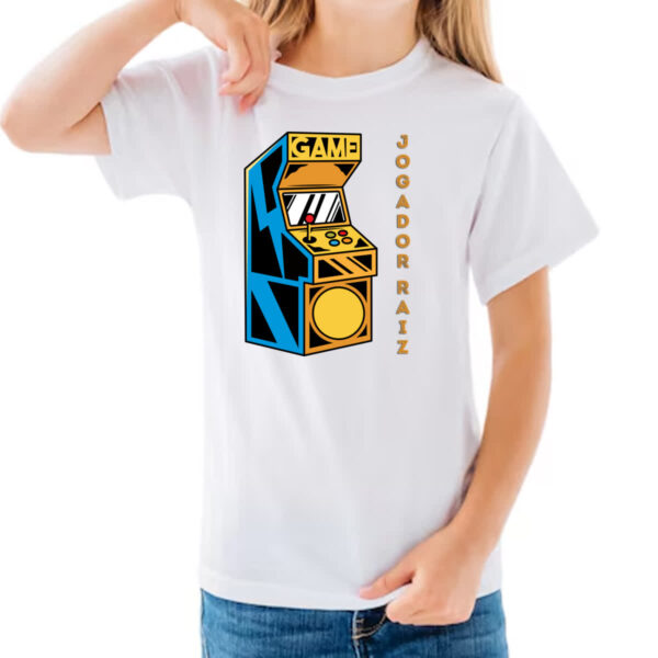 Camiseta Infanto Juvenil Jogador gamer raiz - Imagem 3