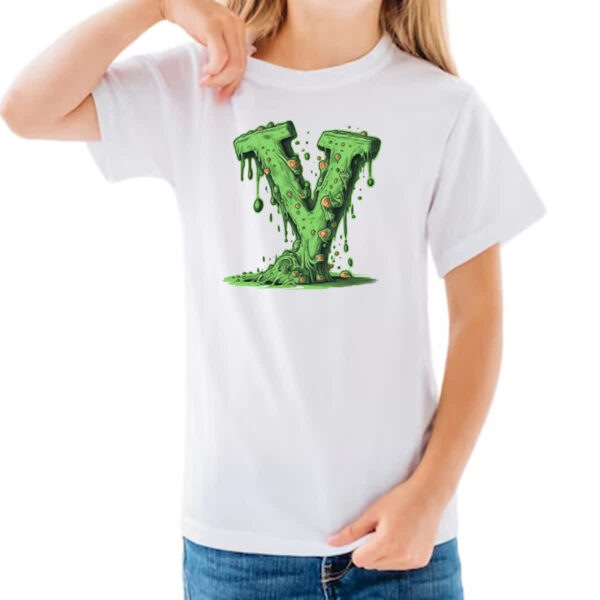 Camiseta Infanto Juvenil Zumbi Alfabeto Letra Y - Imagem 3