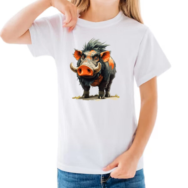Camiseta Infanto Juvenil Zumbi Javali - Imagem 3