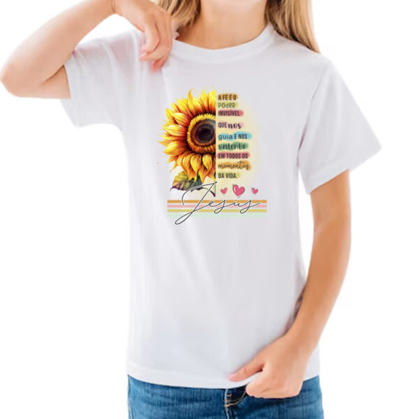 Camiseta Infanto Juvenil Fe poder invisivel - Imagem 3