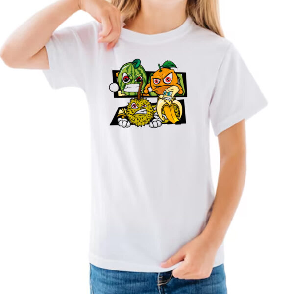 Camiseta Infanto Juvenil Frutas raivosas - Imagem 3