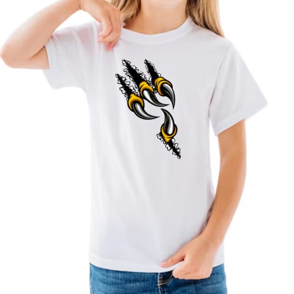 Camiseta Infanto Juvenil Garras de aguia rasgando - Imagem 3