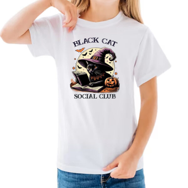 Camiseta Infanto Juvenil Gato Preto clube social - Imagem 3