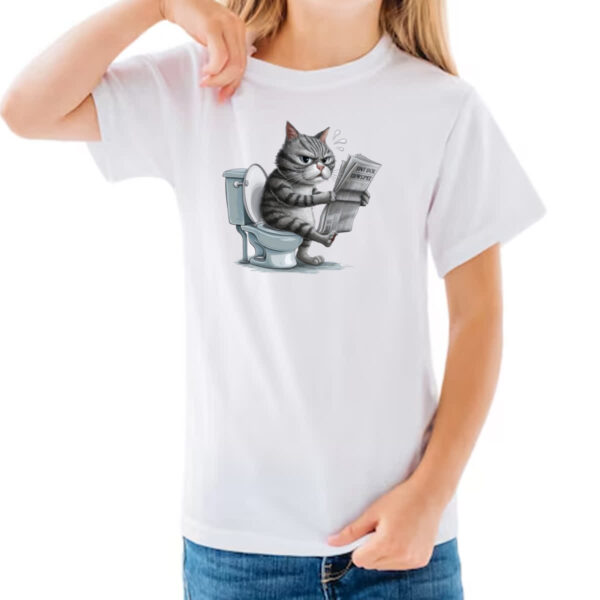 Camiseta Infanto Juvenil Gato na sala de forca - Imagem 3