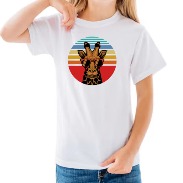Camiseta Infanto Juvenil Girafa ray ban sunset - Imagem 3