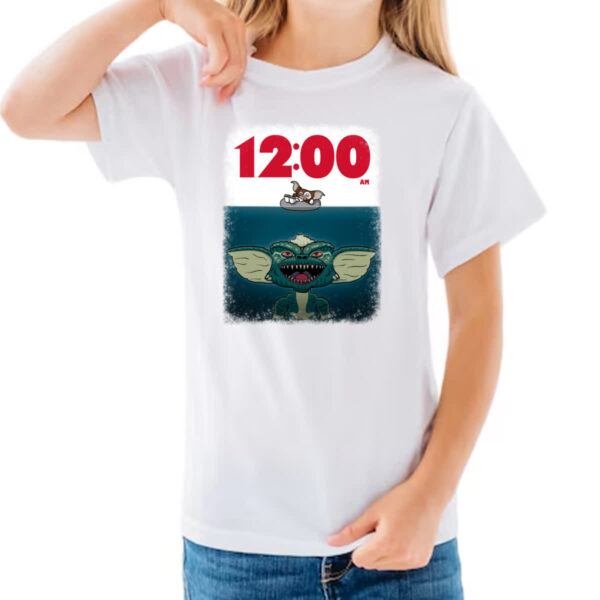 Camiseta Infanto Juvenil Gremlins parodia tubarao - Imagem 3