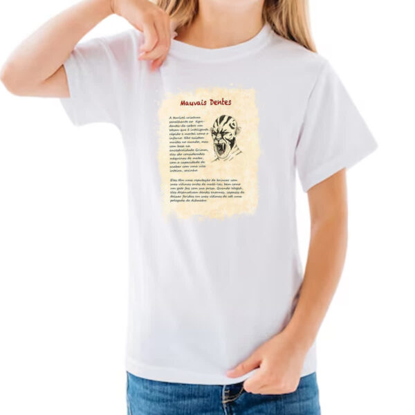 Camiseta Infanto Juvenil Grimm Livro Mauvais Dentes - Imagem 3