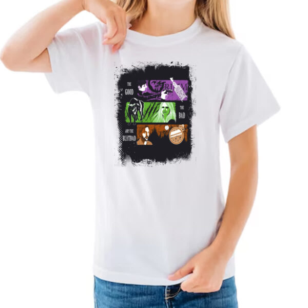 Camiseta Infanto Juvenil Grimm The Good Bad and Blutbad - Imagem 3