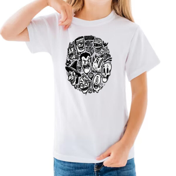 Camiseta Infanto Juvenil I love classic monsters - Imagem 3