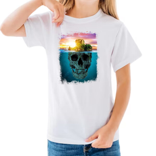 Camiseta Infanto Juvenil Ilha da caveira 2 - Imagem 3